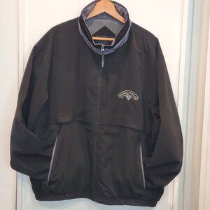 PORT AUTHORITY Men's Black Polyester Hooded Jacket Coat, 2XL